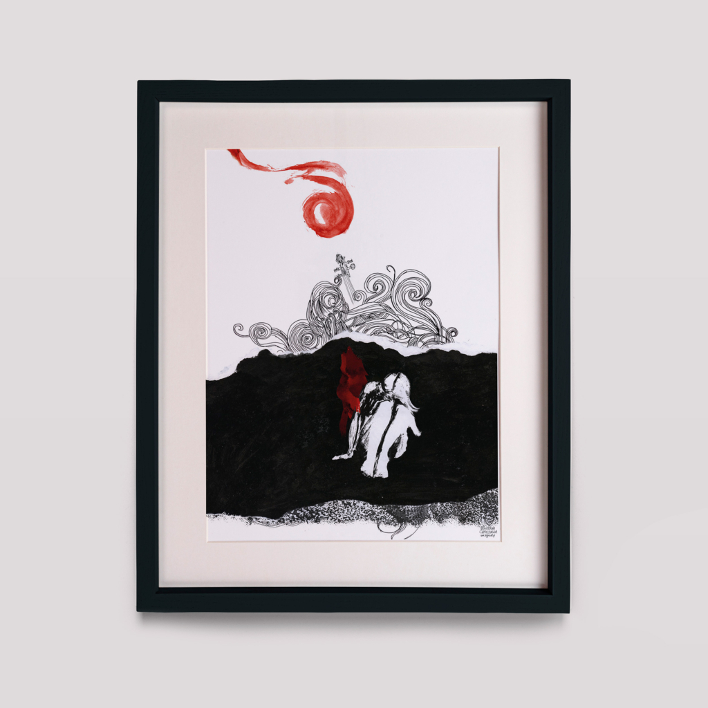 "Requiem" z cyklu Laboratorium ArtDHD, technika mieszana, 2015