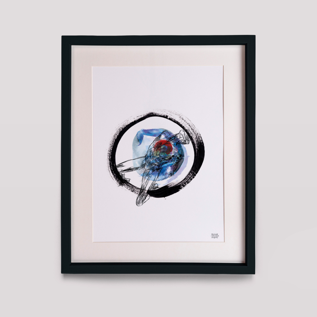 "Serafin" z cyklu Laboratorium ArtDHD, technika mieszana, 2015