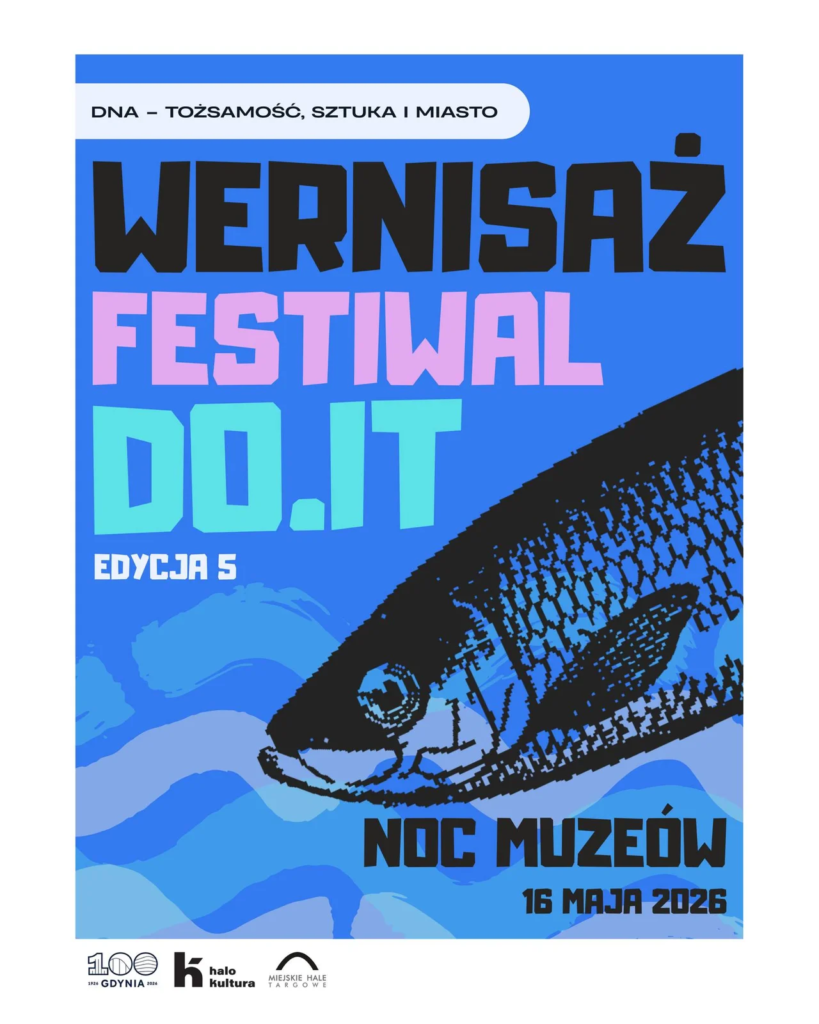 Plakat Festiwalu DO.IT 5, wernisaż w Noc Muzeów, Gdynia 2026